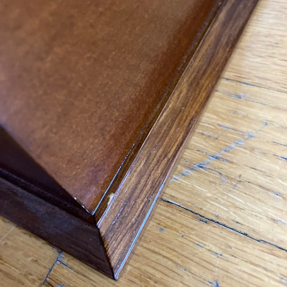 Avon NWOT Thomas Kincaid Wooden Jewelry Box with Green Interior